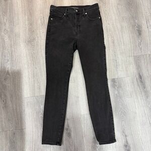 Lucky Brand Jeans Women's 3/27 Black Skinny Ankle Stretch Mid Rise